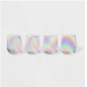 Iridescent Stemless Wineglasses